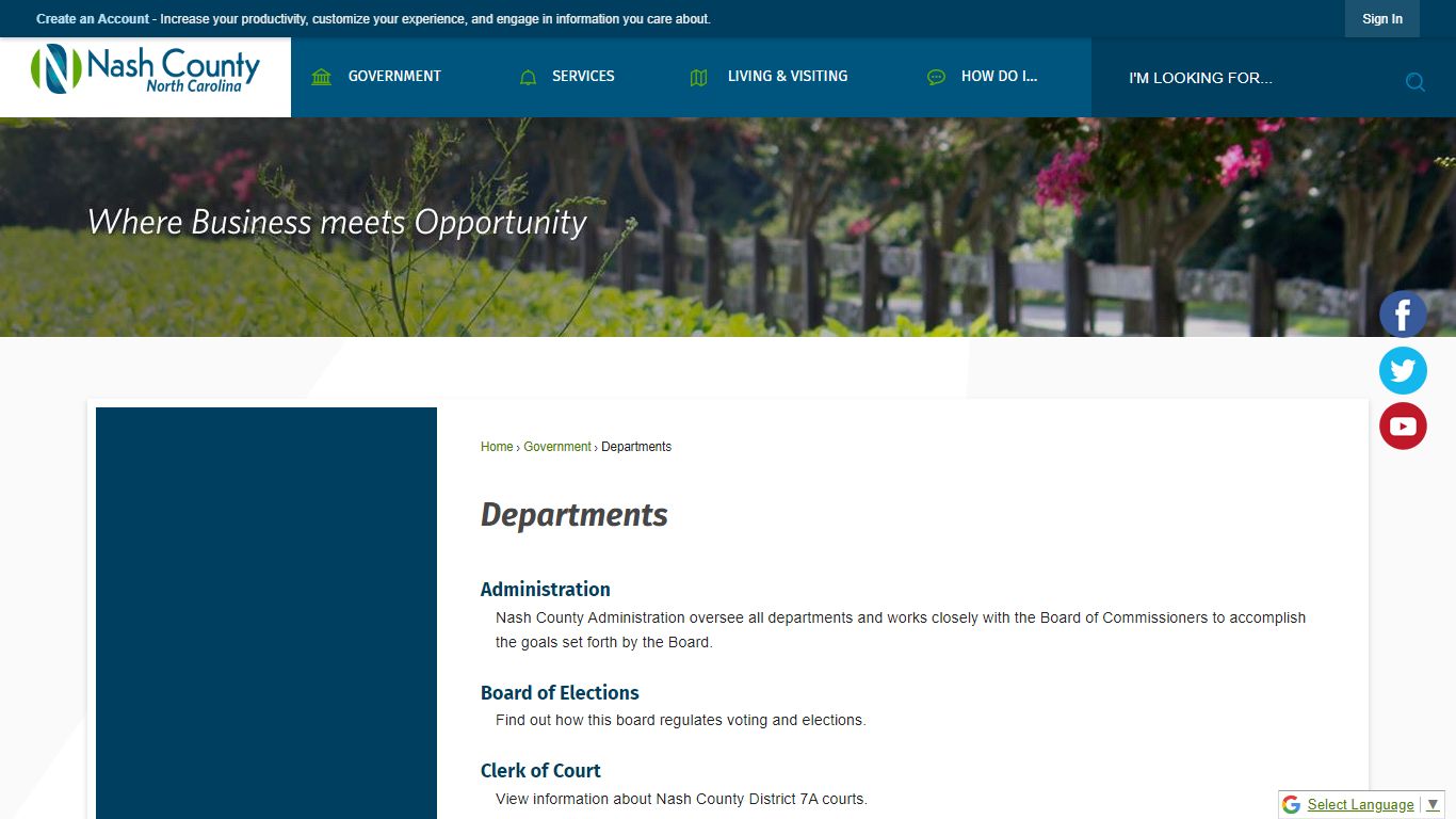 Departments | Nash County, NC - Official Website